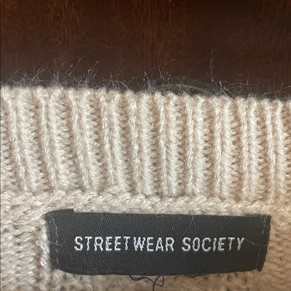 Streetwear Society Beige Cable Knit Sweater - Picture 2 of 3